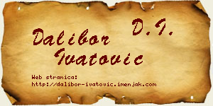 Dalibor Ivatović vizit kartica